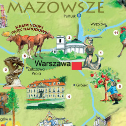 Mapa Polski Młodego Odkrywcy. Puzzle edukacyjne.